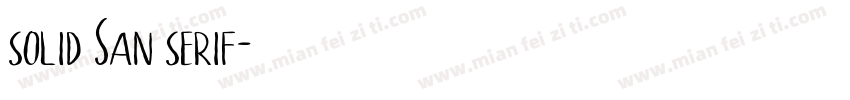 solid San serif字体转换